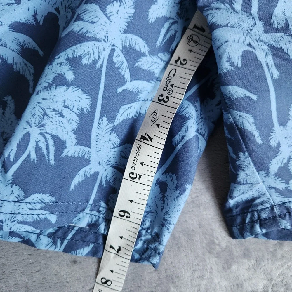 Vineyard Vines Men's Blue Palm Tree Print Swim Trunk Chappy Shorts MMedium